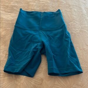 Women's Blue Lululemon biker shorts